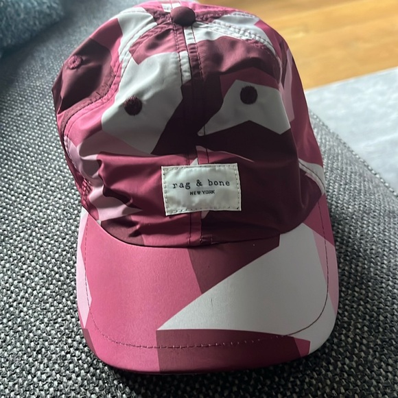 Rag & Bone Pink Geometric Baseball Cap - Picture 4 of 10